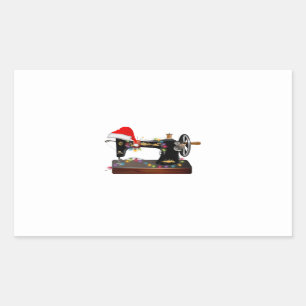 Sewing Gift Merry Christmas Sewing Lover Rectangular Sticker