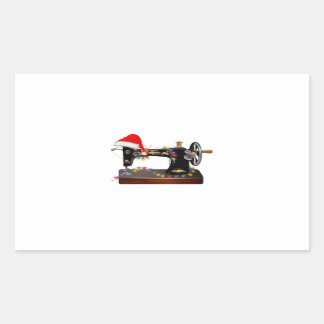 Sewing Gift | Merry Christmas Sewing Lover Rectangular Sticker