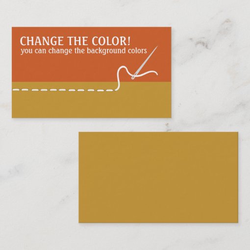 Sewing hand stitching needle thread business cards | Zazzle