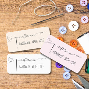 Sewing Handmade with love by clothing label