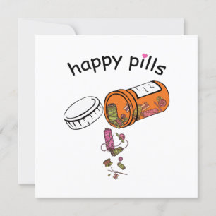 Sewing Happy Pills Sewing Invitation