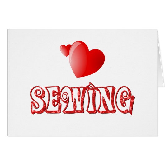 Sewing Hearts Cards (Front Horizontal)