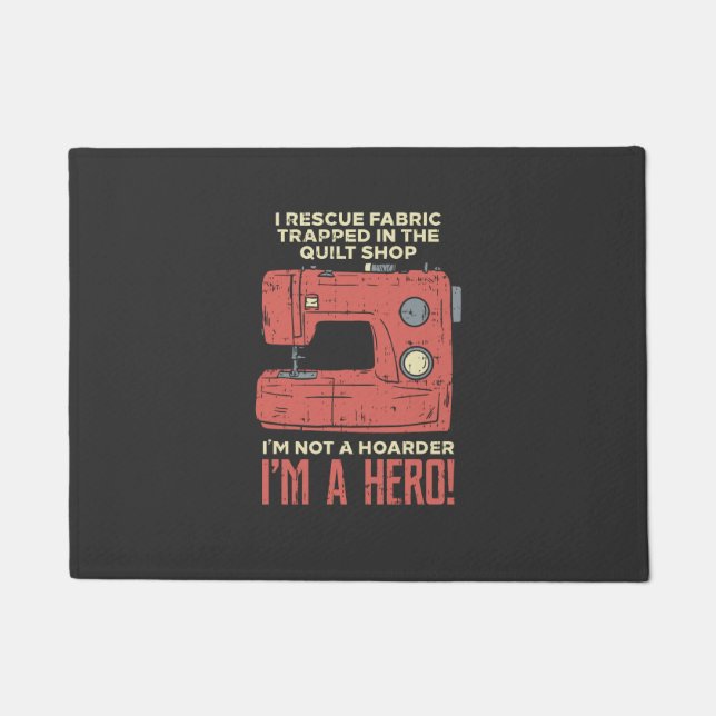 Sewing - I Rescue Fabric Doormat (Front)