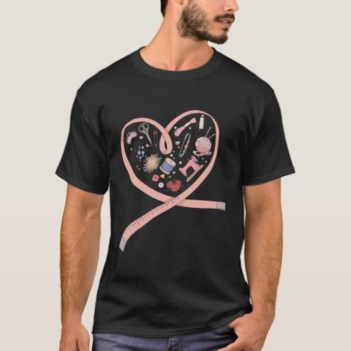 Sewing Is My Heart Quilting Loves Sewing Machines T_Shirt
