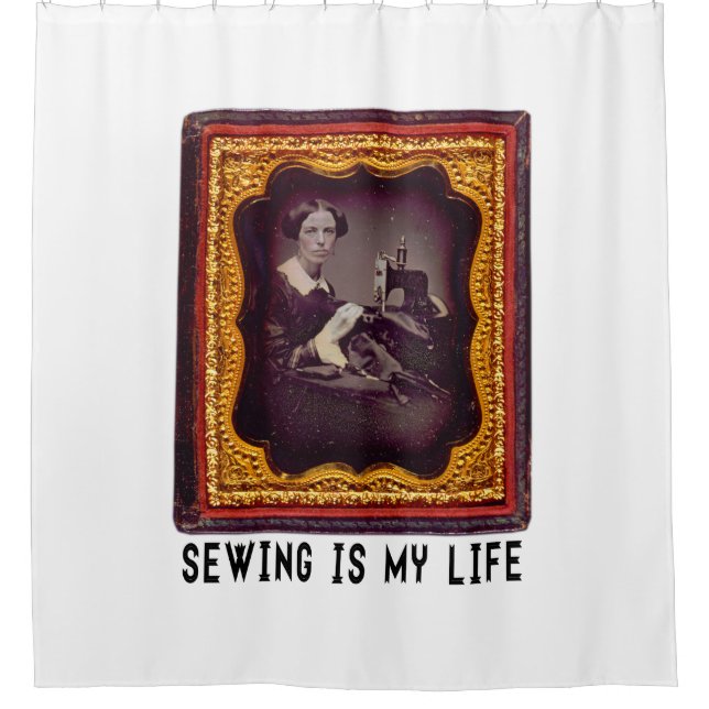 Sewing Is My Life Shower Curtain (Front)