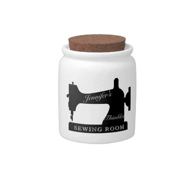 Sewing Jars Pins Needles Thimbles Etc. (Front)