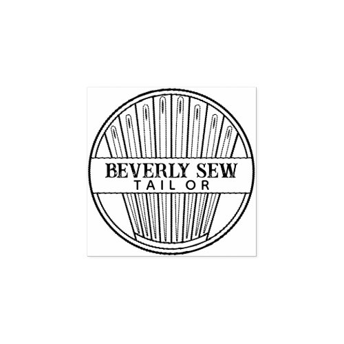 Sewing Kit Needles Tailoring Business Rubber Stamp