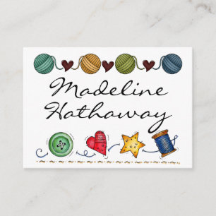 Sewing / Knitting Enclosure Card / Tag by SRF