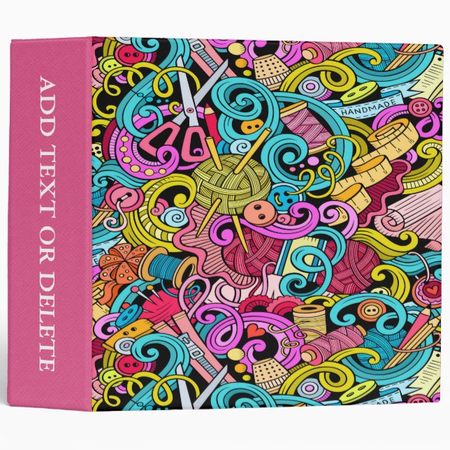 Sewing Knitting Seamstress Binder (Front/Spine)