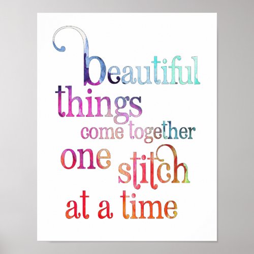 Sewing Knitting Stitch Poster