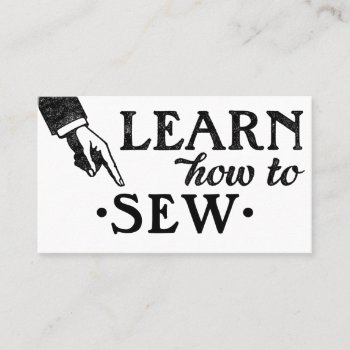 Sewing Lessons Business Cards - Cool Vintage by NeatBusinessCards at Zazzle
