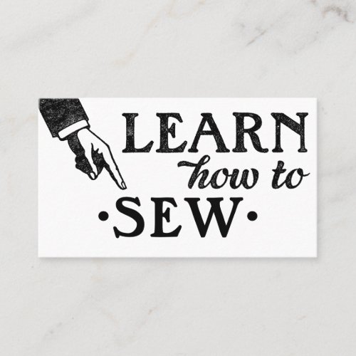 Sewing Lessons Business Cards _ Cool Vintage