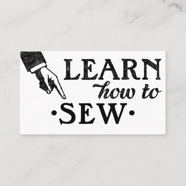 Sewing Lessons Business Cards – Fun Retro Vintage