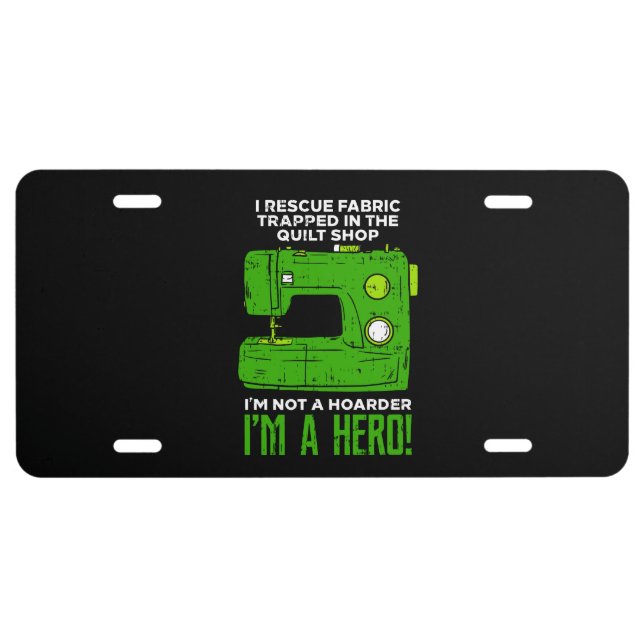 Sewing License Plate (Front)