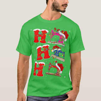Sewing Love Xmas Light Santa Ho Ho Sewing Machine  T-Shirt