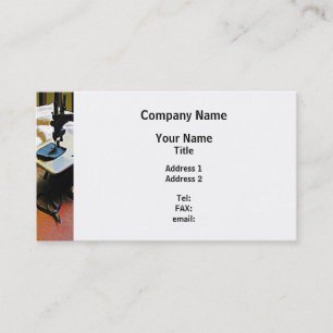 Sewing Machine and Cloth Business Card