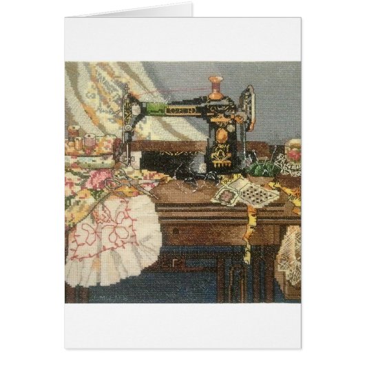 Sewing Machine and Dress Cards (Front)