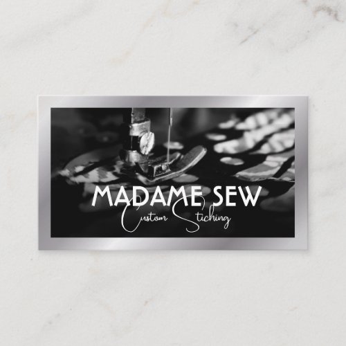 Sewing Machine and Fabric Business Card