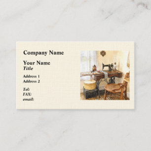 Sewing Machine and Thread Carousel Business Card