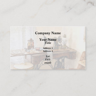 Sewing Machine and Thread Carousel Business Card