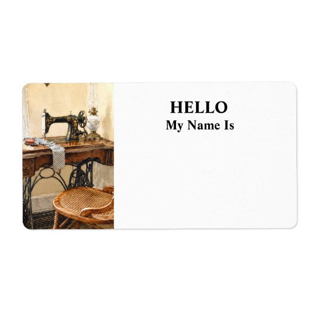 Sewing Machine and Thread Carousel Label (Front)