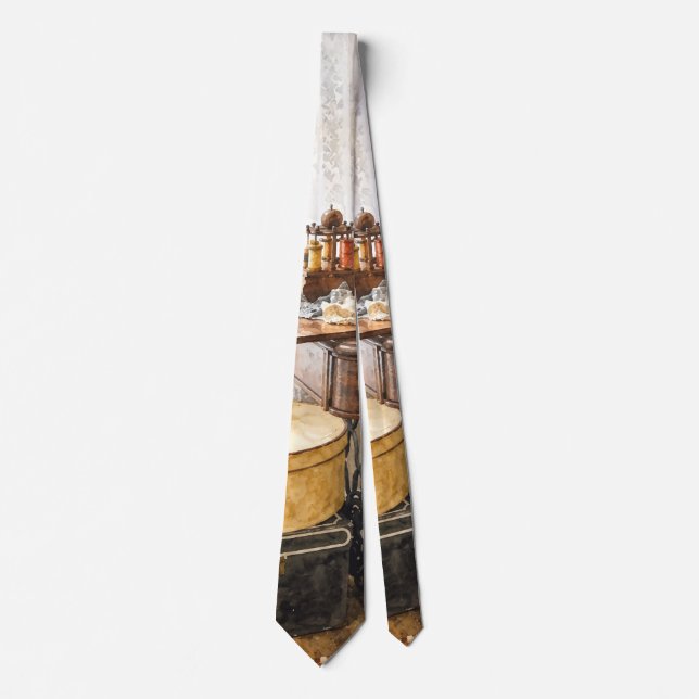 Sewing Machine and Thread Carousel Neck Tie (Front)