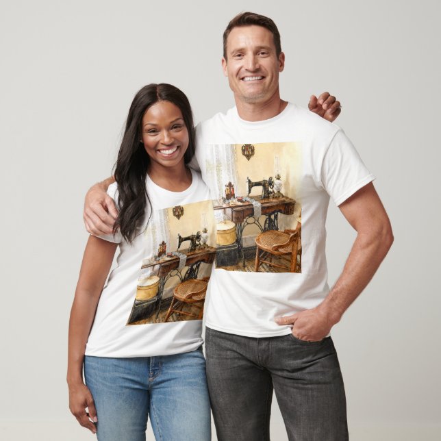 Sewing Machine and Thread Carousel T-Shirt (Unisex)
