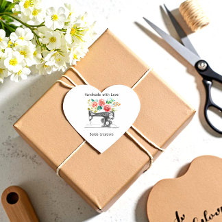 Sewing Machine Black White Dressmaker Sticker