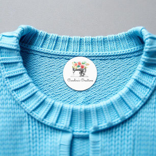 Sewing Machine Black White Seamstress Tailor Labels