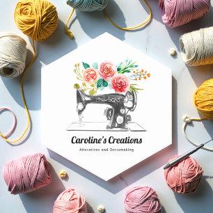 Sewing Machine Black White Seamstress Tailor Paper Coaster