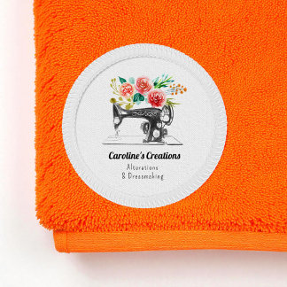 Sewing Machine Black White Seamstress Tailor Patch