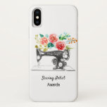 Sewing Machine Black White Tailor Quilter Iphone X Case at Zazzle