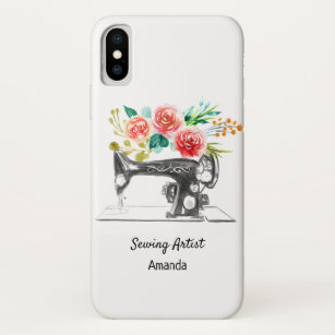 Sewing Machine Black White Tailor Quilter iPhone X Case