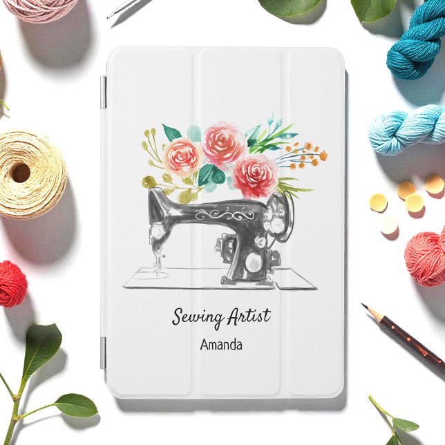 Sewing Machine Black White Tailor Quilter  iPad Mini Cover (Creator Uploaded)