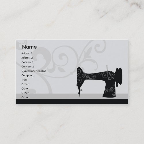 Sewing Machine - Business Business Card Template