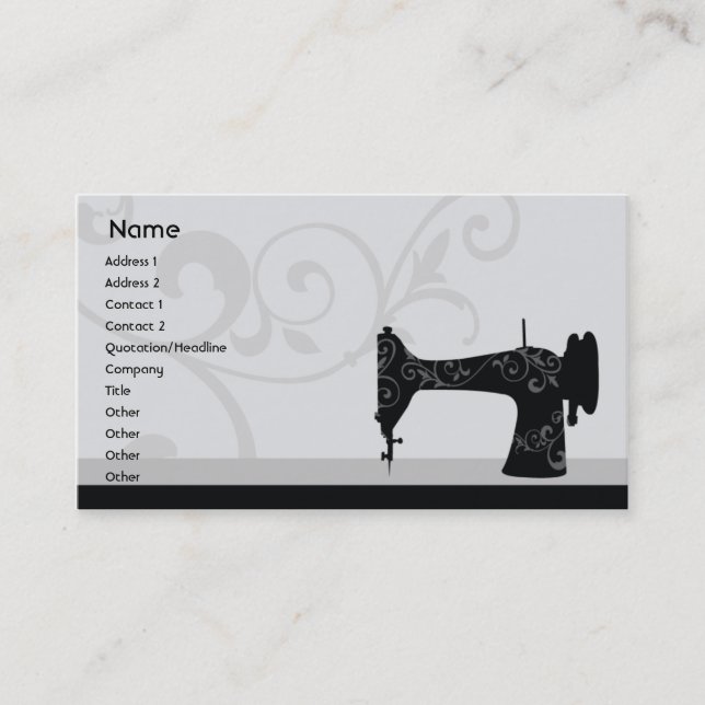 Sewing Machine - Business Business Card (Front)