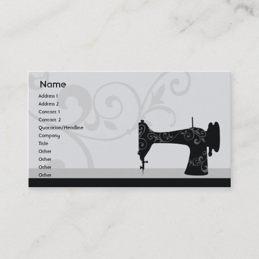 Customizable Sewing Machine - Business Business Card