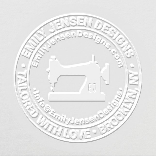 Sewing Machine Business Name Location URL Email Embosser (Design)