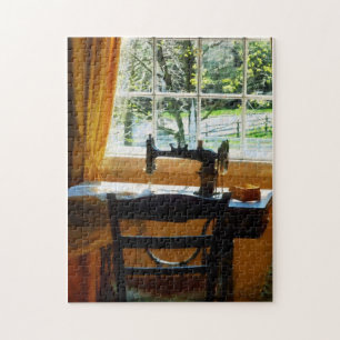 Sewing Machine By Window Jigsaw Puzzle