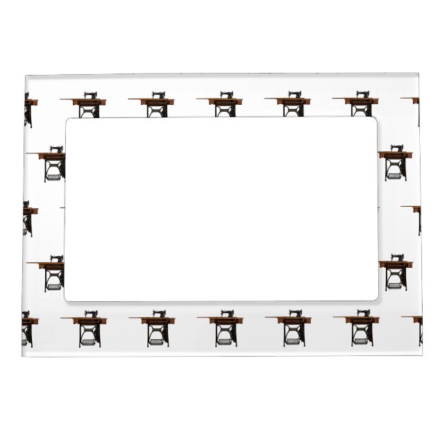 Sewing machine cartoon illustration  magnetic frame (Front)