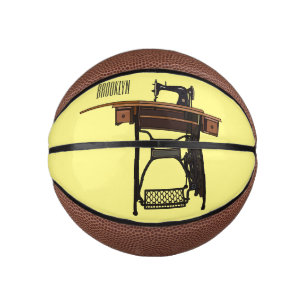 Sewing machine cartoon illustration  mini basketball