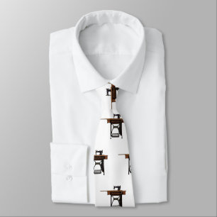 Sewing machine cartoon illustration neck tie