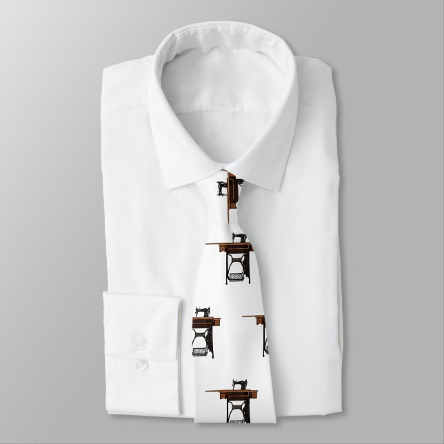 Sewing machine cartoon illustration  neck tie (Tied)