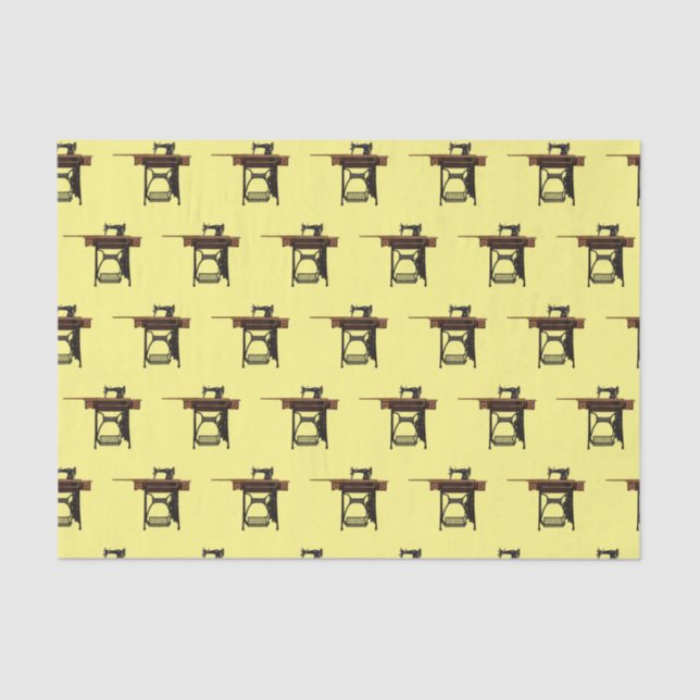 Sewing machine cartoon illustration  tissue paper (Front)