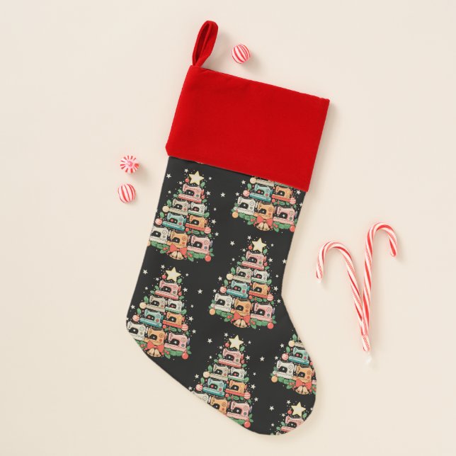 Sewing Machine Christmas Tree Stitch Knit Sew Xmas Christmas Stocking (Front)