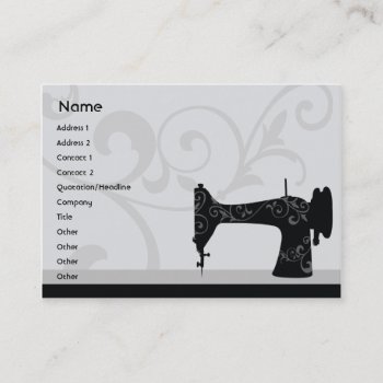 Sewing Machine - Chubby Business Card by pitneybowes at Zazzle