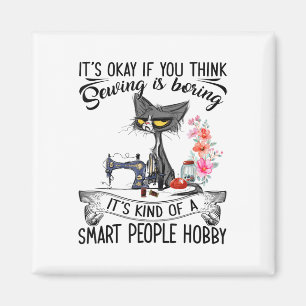 Sewing Machine Craft Quilting Sewer Cat Sewing Magnet