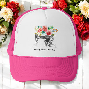 Sewing Machine Crafter Tailor Seamstress Trucker Hat