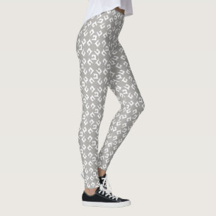 Sewing Machine Crafts White + Gray Leggings