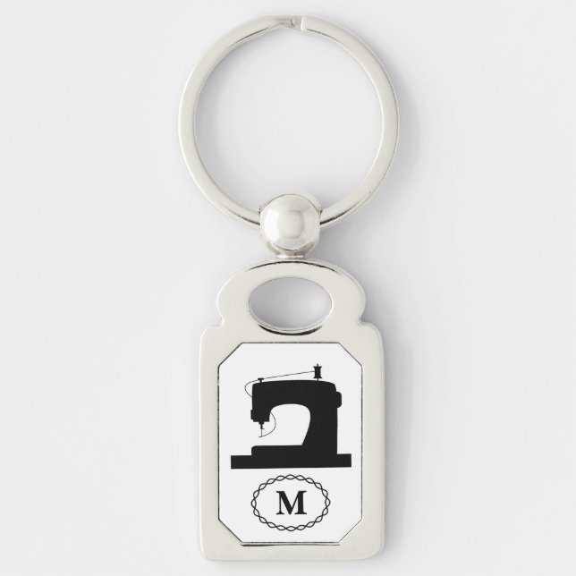 Sewing Machine Custom Initial/Color Light Keychain (Front)
